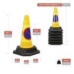 Street Solutions - PACK OF 12 18" NO WAITING Cones (460mm) Self Weighted Premium Quality - Strong and Durable Self Weighted Safety Cone with very low center of gravity