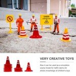 STOBOK 10Pcs Traffic Roadblocks Mini Plastic Traffic Cones Construction Road Parking Cones Sports Activity Cones Kids Construction Theme Party Toys