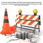 70cm Traffic Cones Collapsible Road Cones with Reflective Strip, Reflective Safety Cones Suitable for Traffic Management Vehicle Equipment, Good Recognition During Day or Night