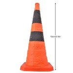 70cm Traffic Cones Collapsible Road Cones with Reflective Strip, Reflective Safety Cones Suitable for Traffic Management Vehicle Equipment, Good Recognition During Day or Night