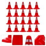 NUOBESTY 50Pcs Mini Traffic Cones Plastic Road Cone Sport Training Cone for Sand Play Safety Road Parking Cones Construction Cones (Random Style)