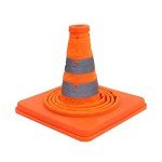 50CM Foldable Traffic Cone - Orange | Reflective Collapsible Safety Cone | Portable Warning Cone for Roadside Emergencies and Parking (1)
