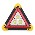 Sonew Safety Triangle Warning Sign, 30W Multifunction Car Breakdown Emergency Triangle Stop Sign, with Red LED Warning Light, Light and Compact