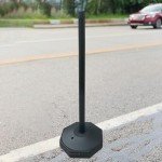 33inch Traffic Post Cone, Parking Post, Multipurpose for Construction Roads Traffic Caution, Black