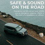 JJOnlineStore 12-in-1 Car Driving Safety Emergency Kit EU Vehicle Repair Essentials Travel Tool Storage Case, Warning Triangle, First Aid Kit - European Driving Kit, 12 Pcs (Black)