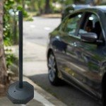 33inch Traffic Post Cone, Parking Post, Multipurpose for Construction Roads Traffic Caution, Black