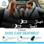 2pk Dog Car Seat Belts | Adjustable Dog Seat Belt for Dogs In Car | Dog Seat Belts for Cars UK | Car Dog Seat Belt Clip | Dog Car Seat Belt | Dog Seatbelt for Dogs | Dog Safety Belt for Car
