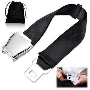 Airplane Seat Belt Extender Adjustable 6-32 In Airplane seatbelt extender for Fat Man Pregnant Woman Airport Essentials Seat Belt Extension with Portable Bag