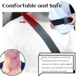 Car Seat Belt Clips Adjuster Seatbelt Universal All Auto Models, Metal Seat Belt Clip,Car Metal Seatbelt Clip, Locking Clip Safety Seat Belt Shoulder Stopper Buckle for Adults, Kids, Man (BLACK)