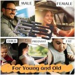 Car Seat Belt Clips Adjuster Seatbelt Universal All Auto Models, Metal Seat Belt Clip,Car Metal Seatbelt Clip, Locking Clip Safety Seat Belt Shoulder Stopper Buckle for Adults, Kids, Man (BLACK)