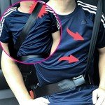 Mebamce 2pcs Universal Seat Belt Adjuster Comfort PU Leather Shoulder Neck Strap Positioner Belt Strap Safety Locking Clips for All Kind of Vehicles Cars Trucks - Black