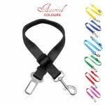 Dog Seat Belt Heavy Duty Pet Car Seat Belt Dog Harness Adjustable Safety Lead Cat Vehicle Travelling Seatbelt Car Restraint Attachment Leash Clip For Dogs Travel Accessories Assorted Colours (1Pc)