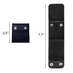 Mebamce 2pcs Universal Seat Belt Adjuster Comfort PU Leather Shoulder Neck Strap Positioner Belt Strap Safety Locking Clips for All Kind of Vehicles Cars Trucks - Black