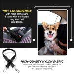 Dog Seat Belt Heavy Duty Pet Car Seat Belt Dog Harness Adjustable Safety Lead Cat Vehicle Travelling Seatbelt Car Restraint Attachment Leash Clip For Dogs Travel Accessories Assorted Colours (1Pc)