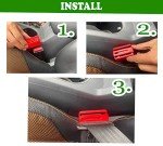 HowseHold Seat Belt Buckle Guard Cover 2 Pack & 4 Release Keys | Universal Fit, Prevents Kids & Disabled Passengers Unbuckling Seat Belts (2x Red Buckle Guards) Sea Belt Lock