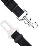 Dog Seat Belt for dogs in Car - Adjustable Dog Car Seat Belts -Harness Dog Seatbelt Safety Lead Dog Vehicle Travelling Leash -Adjustable Safety Seat Belt For Dog Cat and Pets (MAIN) (BLACK)