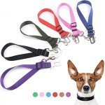 Dog Seat Belt for dogs in Car - Adjustable Dog Car Seat Belts -Harness Dog Seatbelt Safety Lead Dog Vehicle Travelling Leash -Adjustable Safety Seat Belt For Dog Cat and Pets (MAIN) (BLACK)