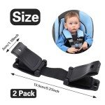 Realjoy 2 Pack Anti Escape Car Seat Strap, Car Safety Seat Strap Belt Buckle, Child Anti Escape Harness Chest Clip for Baby and Kids, Prevent Children Taking Their Arms Out of The Straps