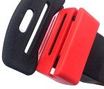 Ganen Car Belt Lock Buckle Guard Prevent Children And kids Opening The Seatbelt Securing the car seat Beltlock Send Keychainn (Red)