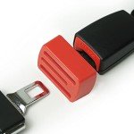 Ganen Car Belt Lock Buckle Guard Prevent Children And kids Opening The Seatbelt Securing the car seat Beltlock Send Keychainn (Red)