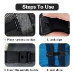 Realjoy 2 Pack Anti Escape Car Seat Strap, Car Safety Seat Strap Belt Buckle, Child Anti Escape Harness Chest Clip for Baby and Kids, Prevent Children Taking Their Arms Out of The Straps