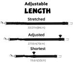 Navani Dog Seat Belts for Cars UK - Adjustable Headrest Dog Car Seat Belt with Harness Clip - Elastic Lead with Bungee Buffer Dog Car Harness - Essential Dog Car Accessories for Traveling Pets - 2psc