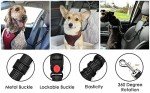 Dog Seat Belts For Cars - Dog Car Harness Adjustable - Headrest Dog Car Seat Belt Restraint Puppy - Elastic Pet Dog SeatBelt harness - Strong Leads Harness for Dogs Cats and Pets (BLACK)