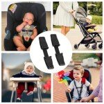 Realjoy 2 Pack Anti Escape Car Seat Strap, Car Safety Seat Strap Belt Buckle, Child Anti Escape Harness Chest Clip for Baby and Kids, Prevent Children Taking Their Arms Out of The Straps