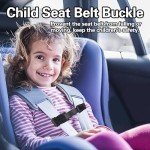 Realjoy 2 Pack Anti Escape Car Seat Strap, Car Safety Seat Strap Belt Buckle, Child Anti Escape Harness Chest Clip for Baby and Kids, Prevent Children Taking Their Arms Out of The Straps