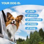 Navani Dog Seat Belts for Cars UK - Adjustable Headrest Dog Car Seat Belt with Harness Clip - Elastic Lead with Bungee Buffer Dog Car Harness - Essential Dog Car Accessories for Traveling Pets - 2psc