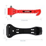 LETREEN 2 Pack Car Emergency Escape Window Break Hammer Safety Seat Belt Cutter Tool, Car Safety Hammer with Sharp Seat Belt Cutter, Double-Ended Car Escape Life-Saving Hammer Tool