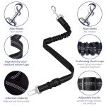 Dog Seat Belt for Cars UK|Adjustable Dog Travel Safety Belt|Dog Car Harness for Child Safety Seat|Adjustable Universal Dog Seatbelt for Car Travel (Black)