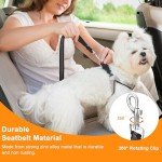 Dog Seat Belts For Cars, Uk Headrest Dog Car Seat Belt, Adjustable Dog Car Harness Dogs Safety Seatbelt, Anti Shock Elastic Pet Restraint Strong Leads Harness For Dogs Pets Safety (Black)