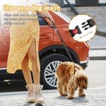 Dog Seat Belts For Cars, Uk Headrest Dog Car Seat Belt, Adjustable Dog Car Harness Dogs Safety Seatbelt, Anti Shock Elastic Pet Restraint Strong Leads Harness For Dogs Pets Safety (Black)