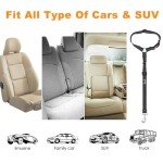 2 Pack Dog Car Headrest Seat Belt - for Pet Dogs Safety Harness Travel Accessories in UK, with Adjustable Heavy Duty Nylon & Anti Shock Elastic Bungee Buffer