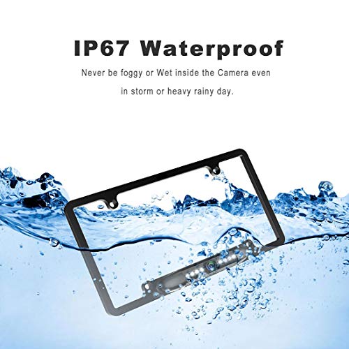 Universal Backup Camera License Plate Frame with Night Vision