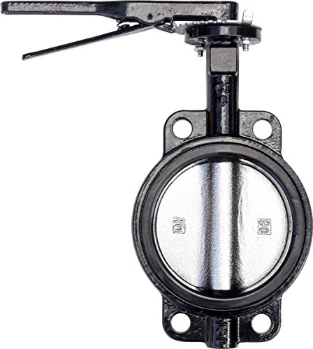 6" Cast Iron Butterfly Valve, Lever Style, EPDM