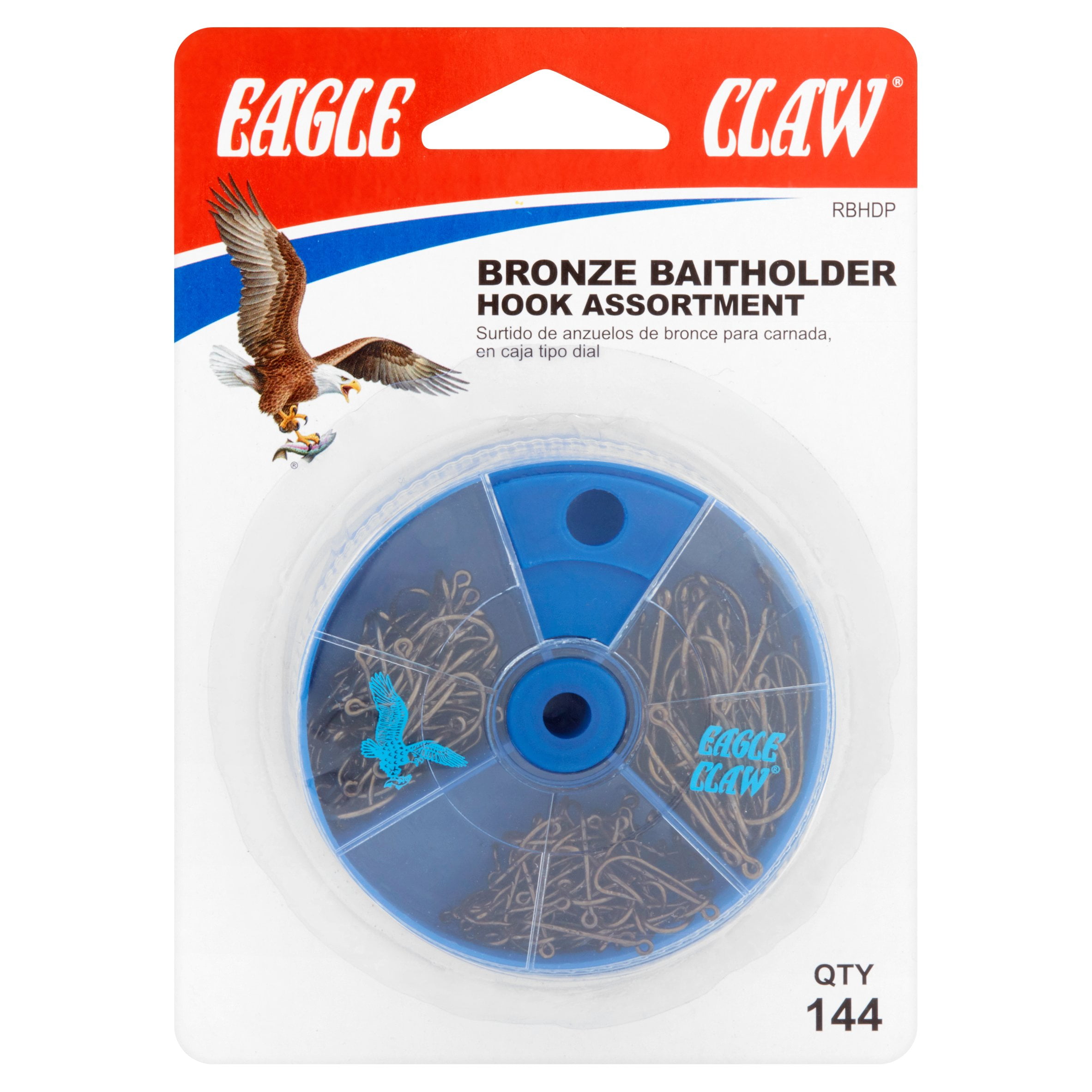Eagle Claw Baitholder Hook Assortment - 144 Count
