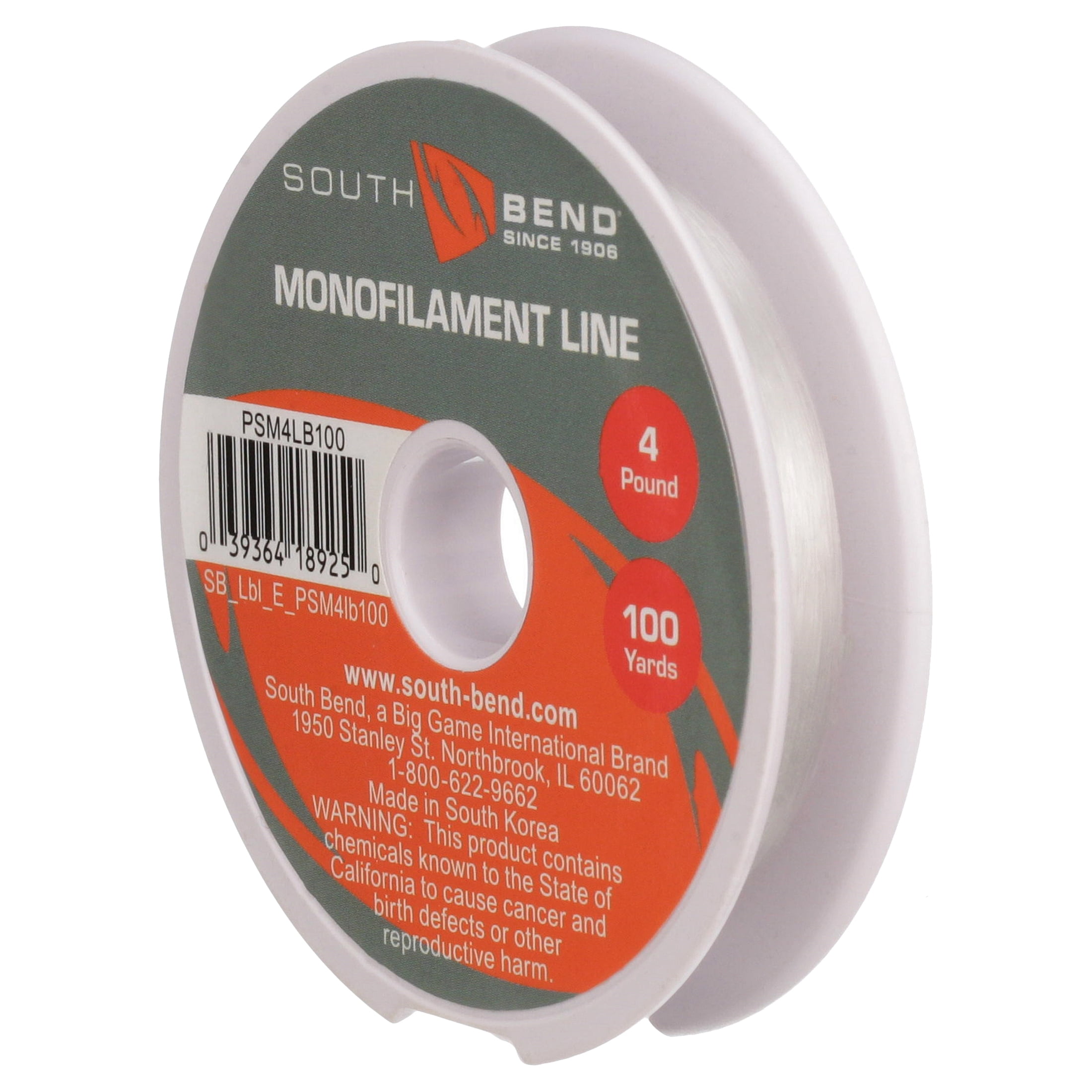 South Bend Pony Spool Mono Fishing Line - 4 lb, 100 yd