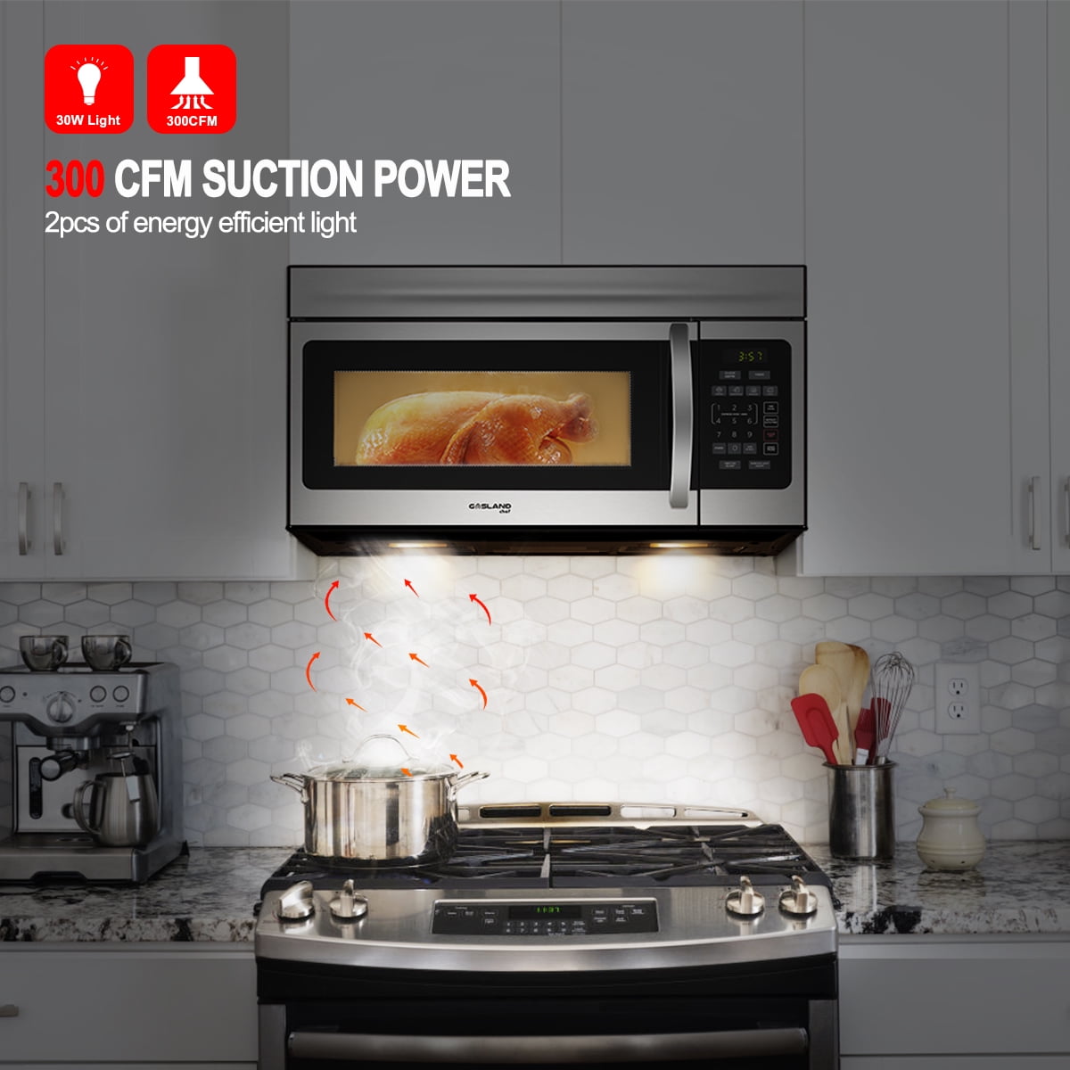 GASLAND Chef 30" Stainless Steel Microwave Oven
