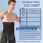 Abdominal Binder for Post Surgery & Postpartum Recovery, Abdomen Hernia Support Belt for Women & Men (Black, Large)