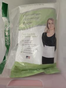 AltroCare Postpartum & Post Surgery Abdominal Binder. Support Recovery after C-Section, Natural Birth, Hysterectomy, Hernia. 3 Panel design, Size S/M (30" to 45").