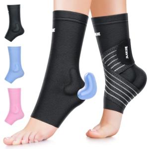 Rakiie Comfortable Ankle Support Sleeve with Silicone Pad