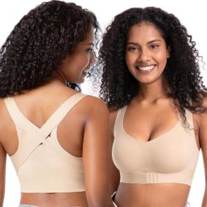Wireless Posture Bra with Back Support for Women