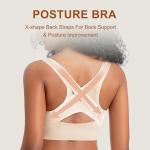 Wireless Posture Bra with Back Support for Women