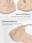 Delimira Plus Size Lace Front Closure Bra Beige