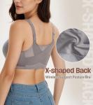 HACI Women's Wireless Posture Bra with Back Support