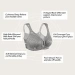 HACI Women's Wireless Posture Bra with Back Support
