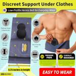 BLITZU Umbilical Hernia Belt for Men and Women – Abdominal Support Binder for Belly Button Hernia Support, Relieve Pain for Incisional, Femoral, Hiatal, & Inguinal Hernia Surgery Prevention Aid L-XL