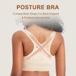 Wireless Posture Bra with Back Support for Women